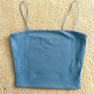 Bohme Love Tree rib knit crop top. Size small.